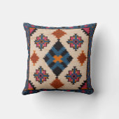 白キリム枕のアラビア語エレガンス：タイムレスB クッション (裏面)