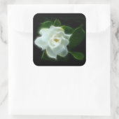 白クチナシ花の植物 スクエアシール (バッグ)