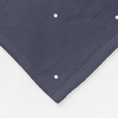 白クマのシルエット&マイクロドットを引き上げよう フリースブランケット (角)