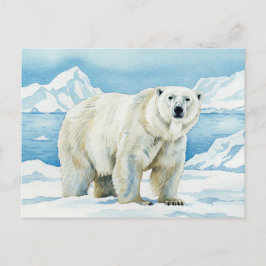 白クマ水彩絵葉書 ポストカード