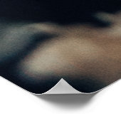 白クラゲ水中写真 ポスター (角)