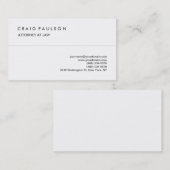 白クラシカルエレガントプロフェッショナル名刺 名刺 (正面/裏面)