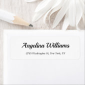 白クラシカルエレガント書モダンき ラベル (インサイチュ)