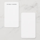 白クラシカルミニマル平野エレガント ノートカード (正面/裏面)