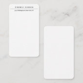 白クラシカルミニマル平野エレガント ノートカード (正面/裏面)