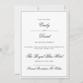 白クラシックと黒の写エレガント真 セーブザデート (正面)