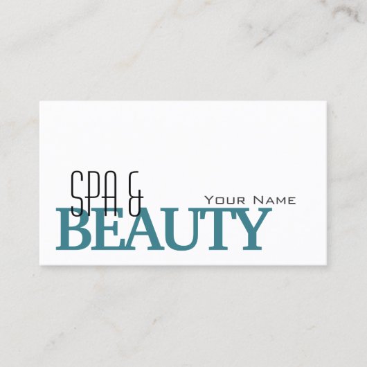 白クラシックティール（緑がかった色）とフォトプロフェッショナル 名刺 (正面)