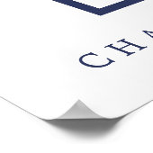 白クラシックブライダルシャワーフォトプロップフレーム ポスター (角)