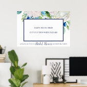 白クラシックブライダルシャワーフォトプロップフレーム ポスター (ホームオフィス)