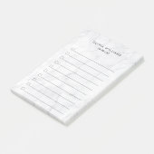 白クラシック大理石のTo-Doリスト ポストイット (アングル)