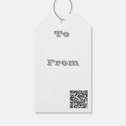 白クラシック平野シンプル色無地の。 ギフトタグ (裏面)