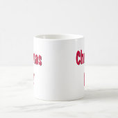 白クラシック平野シンプル色無地の。 コーヒーマグカップ (中央)