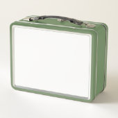 白クラシック平野シンプル色無地の。 メタルランチボックス (裏面)