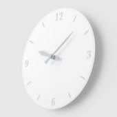白クラシック平野シンプル色無地の。 ラージ壁時計 (傾斜)