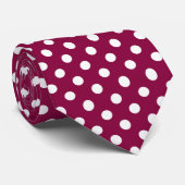 白クラシック水玉模様ネックタイ ネクタイ (ロール)