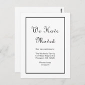 白クラシック黒に動いた ポストカード (正面/裏面)