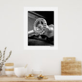 白クラシック黒の ポスター (キッチン)