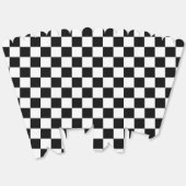 白クラシック黒スクエアパターンポップコーン フェイバーボックス (見開き)