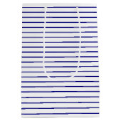 白クラシックBに1/2インチのネイビーブルーピンストライプ ミディアムペーパーバッグ (裏面)