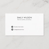 白クラフトテラゾスタッドイヤリングディスプレイカード 名刺 (裏面)