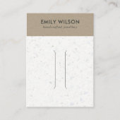 白クラフ素朴トテラゾヘアクリップ表示カード 名刺 (正面)