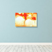 白クリスマスオーナメント キャンバスプリント (インサイチュ (ウッドフロア))