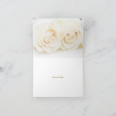 白クリームのばらとのサンキューカード サンキューカード (内部)