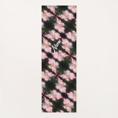 白クレマチス花の抽象芸術 ヨガマット (正面)