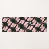 白クレマチス花の抽象芸術 ヨガマット (正面(横))