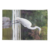 白クレーン枕ケース 枕カバー (裏面)