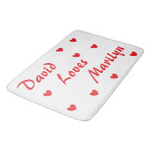 白クールと赤、ハート バスマット (アングル)