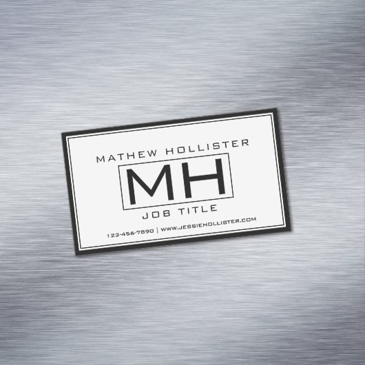 白クールと黒のプロフェッショナル マグネット名刺 (インサイチュ)