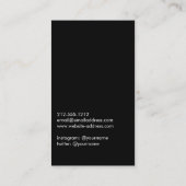 白クールはっきりした黒写真家 名刺 (裏面)