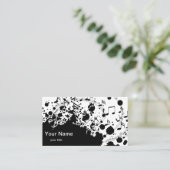 白クールモダン黒音楽 名刺 (スタンド正面)