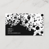 白クールモダン黒音楽 名刺 (裏面)
