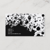 白クールモダン黒音楽 名刺 (裏面)