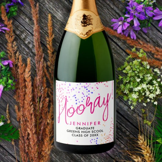 白クール紙吹雪院生パーティー スパークリングワインラベル