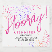 白クール紙吹雪院生パーティー スパークリングワインラベル (シングルラベル)