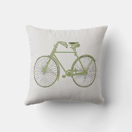 白クール緑自転車装飾用クッション クッション (裏面)