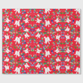 白クール象クリスマスギフトラッピング紙 ラッピングペーパー (フラット)