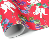 白クール象クリスマスギフトラッピング紙 ラッピングペーパー (ロールコーナー)