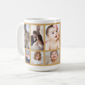 白クール金ゴールド最高のパパEver Father's Day Photo コーヒーマグカップ (正面左)