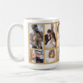 白クール金ゴールド最高のパパEver Father's Day Photo コーヒーマグカップ (左)