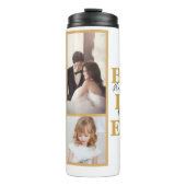 白クール金ゴールド最高のパパEver Father's Day Photo タンブラー (正面)