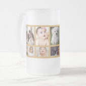 白クール金ゴールド最高のパパEver Father's Day Photo フロストグラスビールジョッキ (正面左)