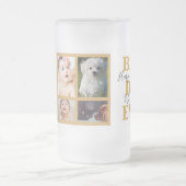 白クール金ゴールド最高のパパEver Father's Day Photo フロストグラスビールジョッキ (中央)