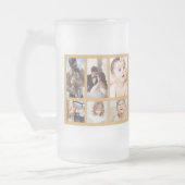 白クール金ゴールド最高のパパEver Father's Day Photo フロストグラスビールジョッキ (左)