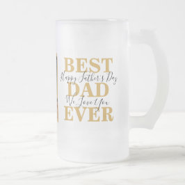 白クール金ゴールド最高のパパEver Father's Day Photo フロストグラスビールジョッキ