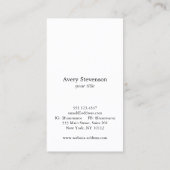 白クール黒の縦ストライプのモダンお尻2 名刺 (裏面)