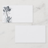 白クール黒の自然アートとクリーン 名刺 (正面/裏面)